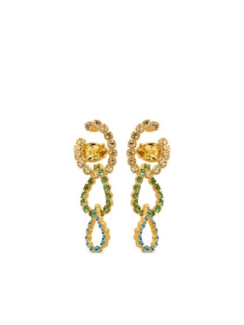 Oscar de la Renta rhinestone drop earrings