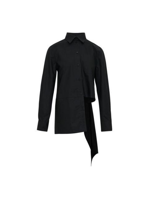 MSGM Black Asymmetric Shirt