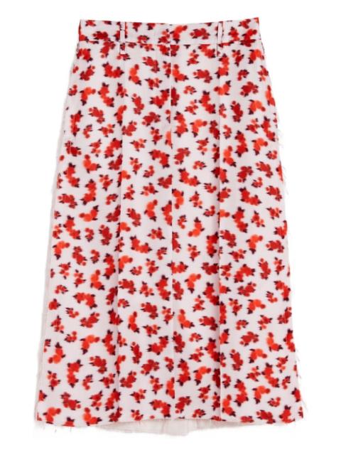 Jil Sander floral-print midi skirt