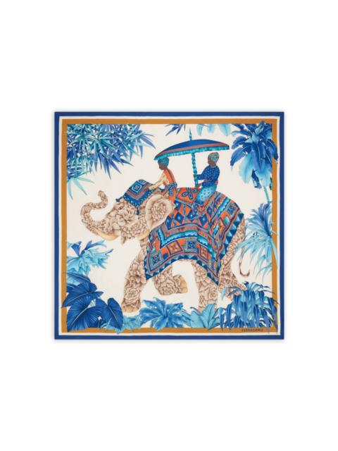 FERRAGAMO India-print silk scarf