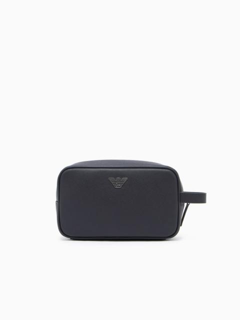 EMPORIO ARMANI REGENERATED SAFFIANO WASHBAG