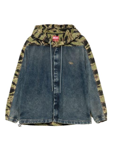 Diesel camouflage-panel denim jacket