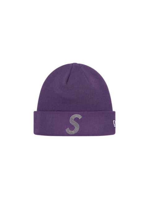 Supreme x New Era x Swarovski S Logo Beanie 'Purple'