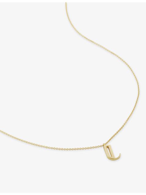 MONICA VINADER Initial J 18ct Gold Vermeil-Plated 925 Sterling Silver Necklace