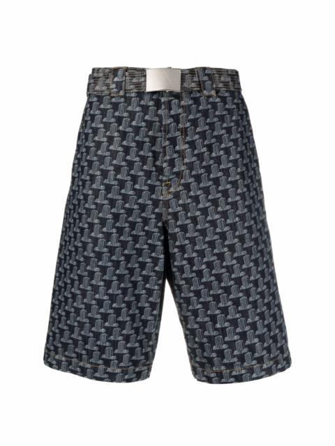 Lanvin geometric-print bermuda shorts