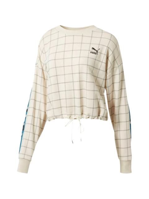 PUMA plaid revolt crew-neck sweatshirt