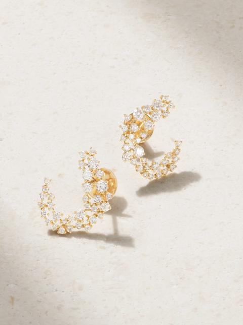 ANANYA Scatter Huggies 18-karat Gold Diamond Earrings