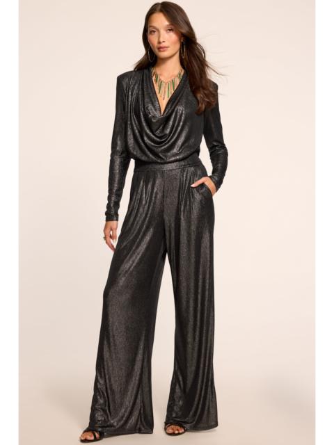 RAMY BROOK Eden Metallic Jersey Long Sleeve Jumpsuit
