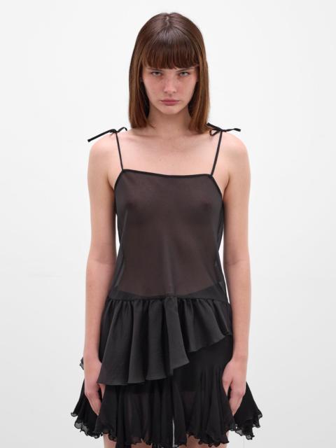 AYA MUSE Olyra Asymmetric Draped Ruffle Tank