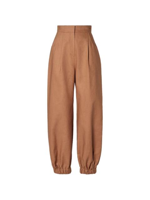 FENDI pleated elasticated-cuff trousers