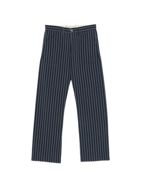 massimo alba stripe-pattern trousers