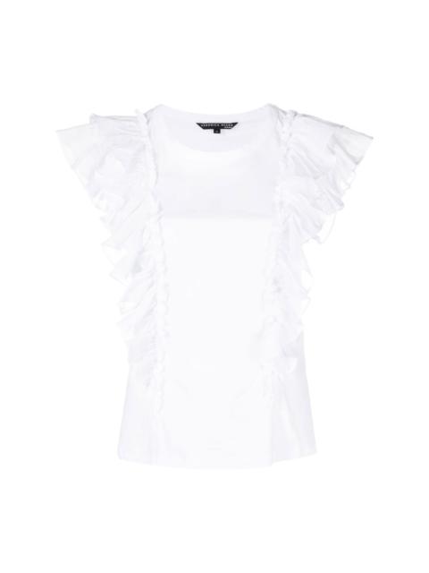 ruffle-detail cotton T-shirt