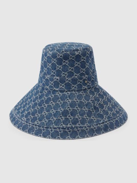 GUCCI Eco washed denim wide brim hat