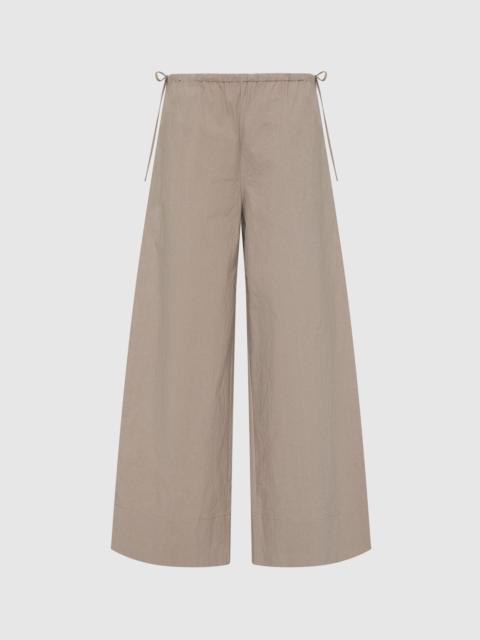 ST. AGNI Technical Cotton Cropped Drawstring Pants - Grey Stone