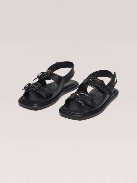 Nanushka EKEMMA - Leather slingback sandals - Black