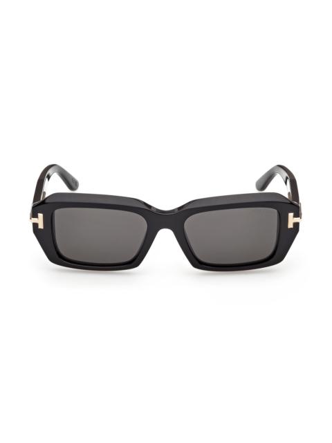 TOM FORD Women's 53MM Rectangular Sunglasses - Black