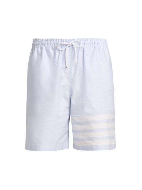 Thom Browne Men's Engineered 4-Bar Oxford Rugby Shorts - Light Blue