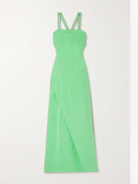THE ATTICO Fujiko open-back embellished crepe dress