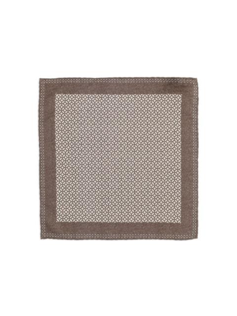 Brunello Cucinelli geometric-print pocket square