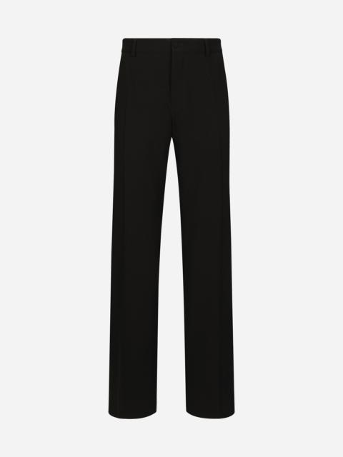 Dolce & Gabbana Stretch wool straight-leg pants