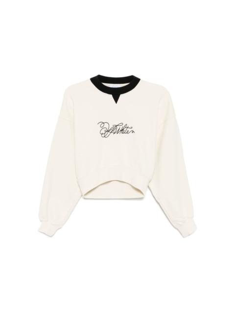 Off-White logo-embroidered sweatshirt