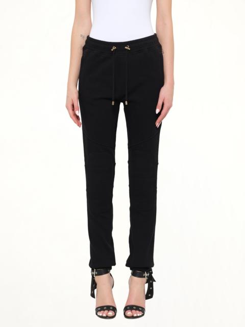 Balmain Jersey Piping Pants in Black