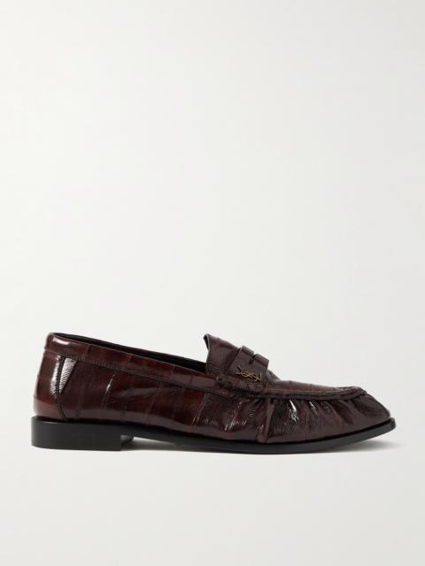 SAINT LAURENT Le Loafer Eel Penny Loafers