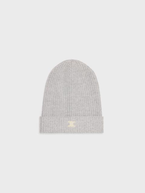 CELINE triomphe beanie in heritage cashmere