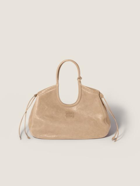 Miu Miu Ivy nappa leather shopping bag