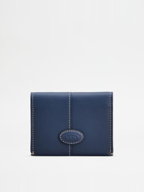 Tod's CARD HOLDER IN LEATHER - BLUE