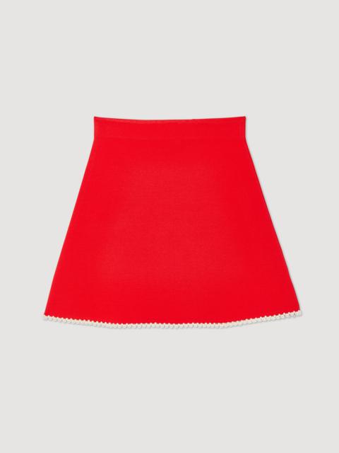 Sandro Short beaded skirt