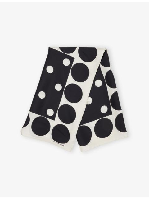 Dries Van Noten Polka Dot-Print Silk Scarf