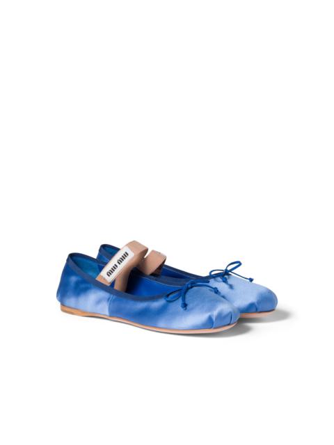 Miu Miu Satin ballerinas