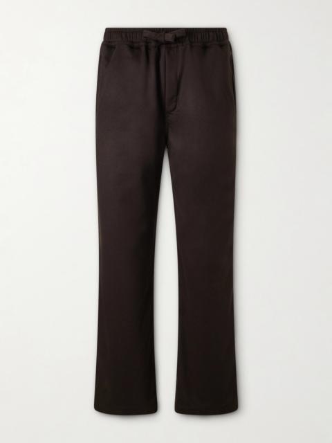 SAMAN AMEL Straight-Leg Cashmere Drawstring Trousers