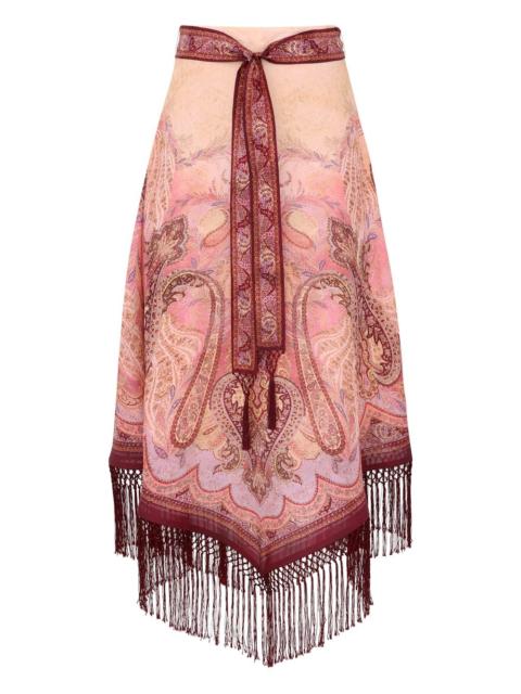 Zimmermann SUNDANCE FRINGE MIDI SKIRT