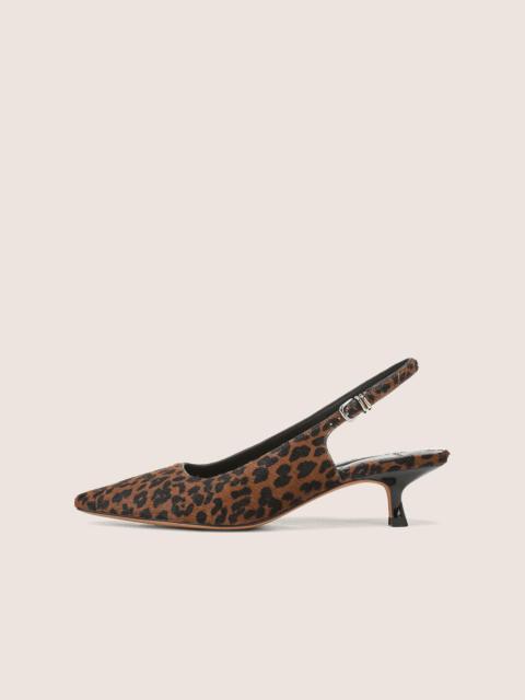 Vince Sabra Leopard-Print Calf Hair Slingback Heel