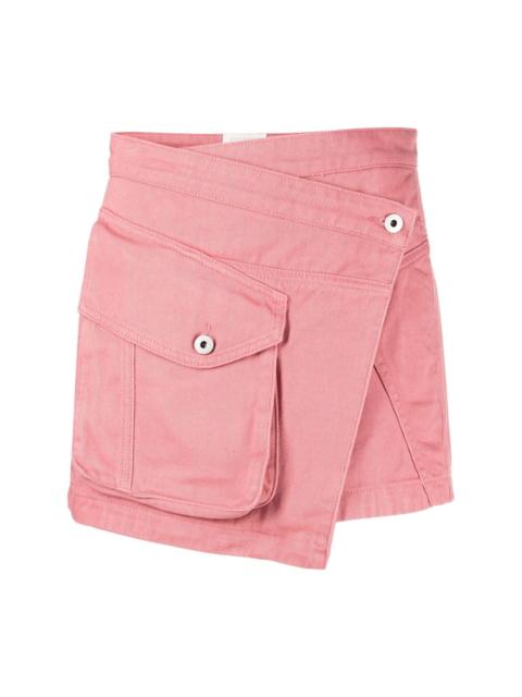 FENG CHEN WANG asymmetric cargo-pocket miniskirt
