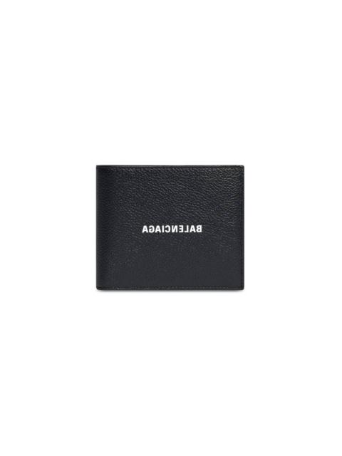 Cash Square Folded Coin Wallet in Black