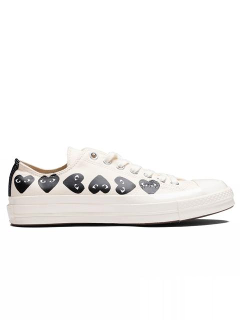 CONVERSE X COMME DES GARCONS PLAY ALL STAR CHUCK '70 OX MULTI HEART - MILK/BLACK