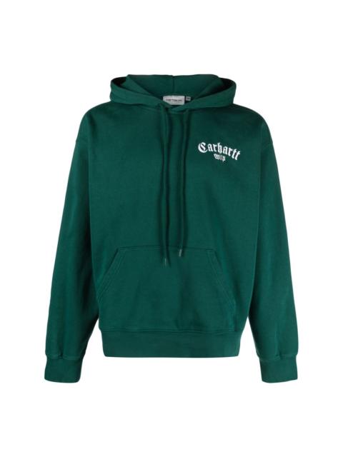 Carhartt Onyx Script logo-embroidered hoodie