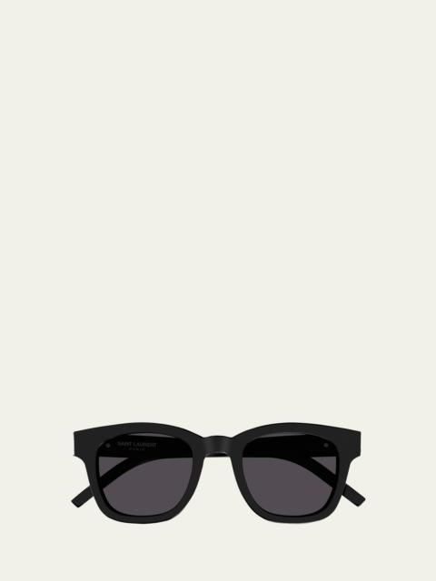 Men's M124 Nylon and Acetate Rectangle Sunglasses