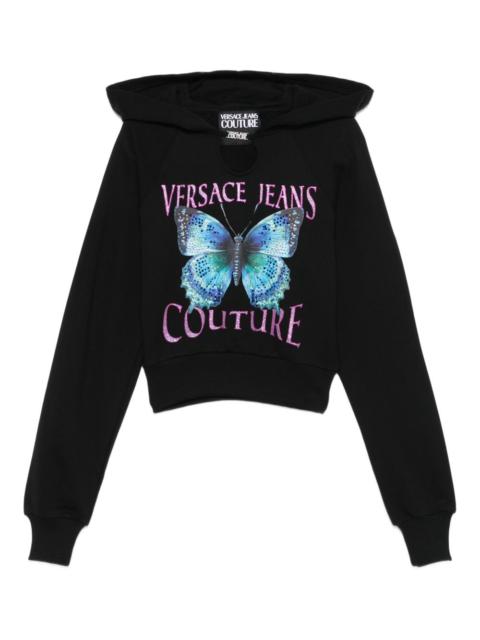 VERSACE JEANS COUTURE butterfly-print hoodie