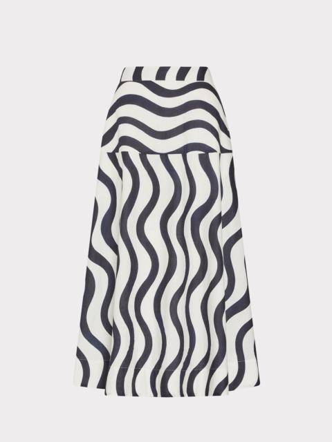 MILLY Lona Printed Midi Skirt