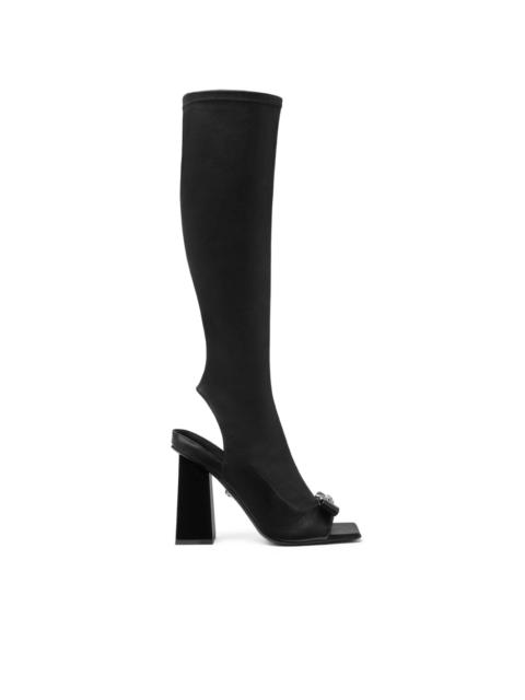 VERSACE 100mm Medusa-plaque knee-high boots