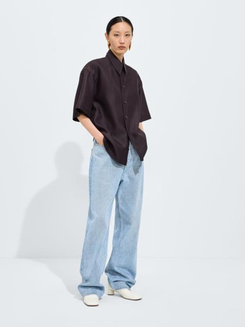 Bottega Veneta Sky Bleached Wide Leg Jeans