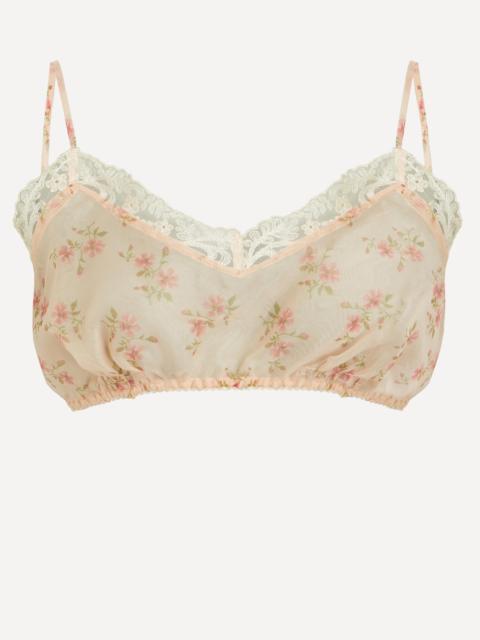 Simone Rocha Sheer Lace Trim Bralette
