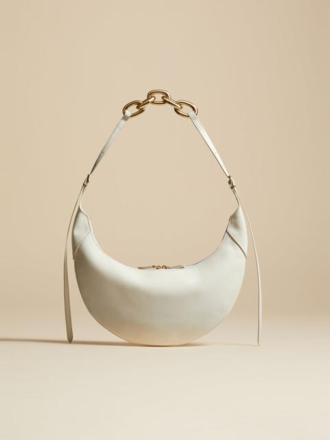 KHAITE The Alessia Shoulder Bag in White Leather