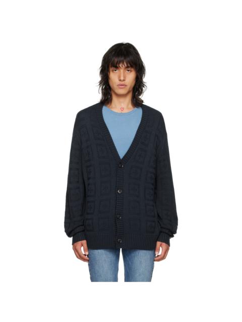 Navy Cross Out Cardigan