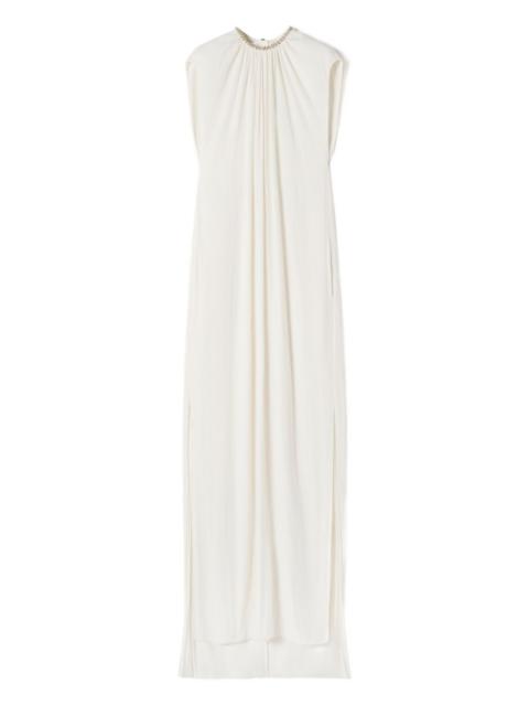 Lanvin embellished-neck gathered maxi dress