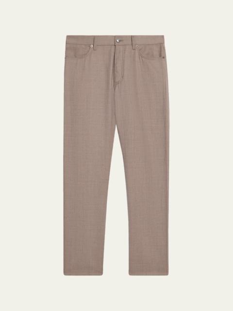 Men's Wool Sharkskin Slim Five-Pocket Pants